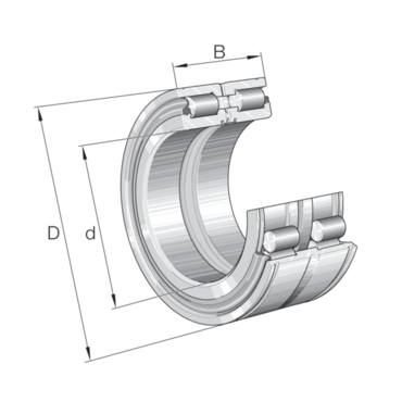 Cylindrical roller bearing full complement Double row Series: SL0450..-PP